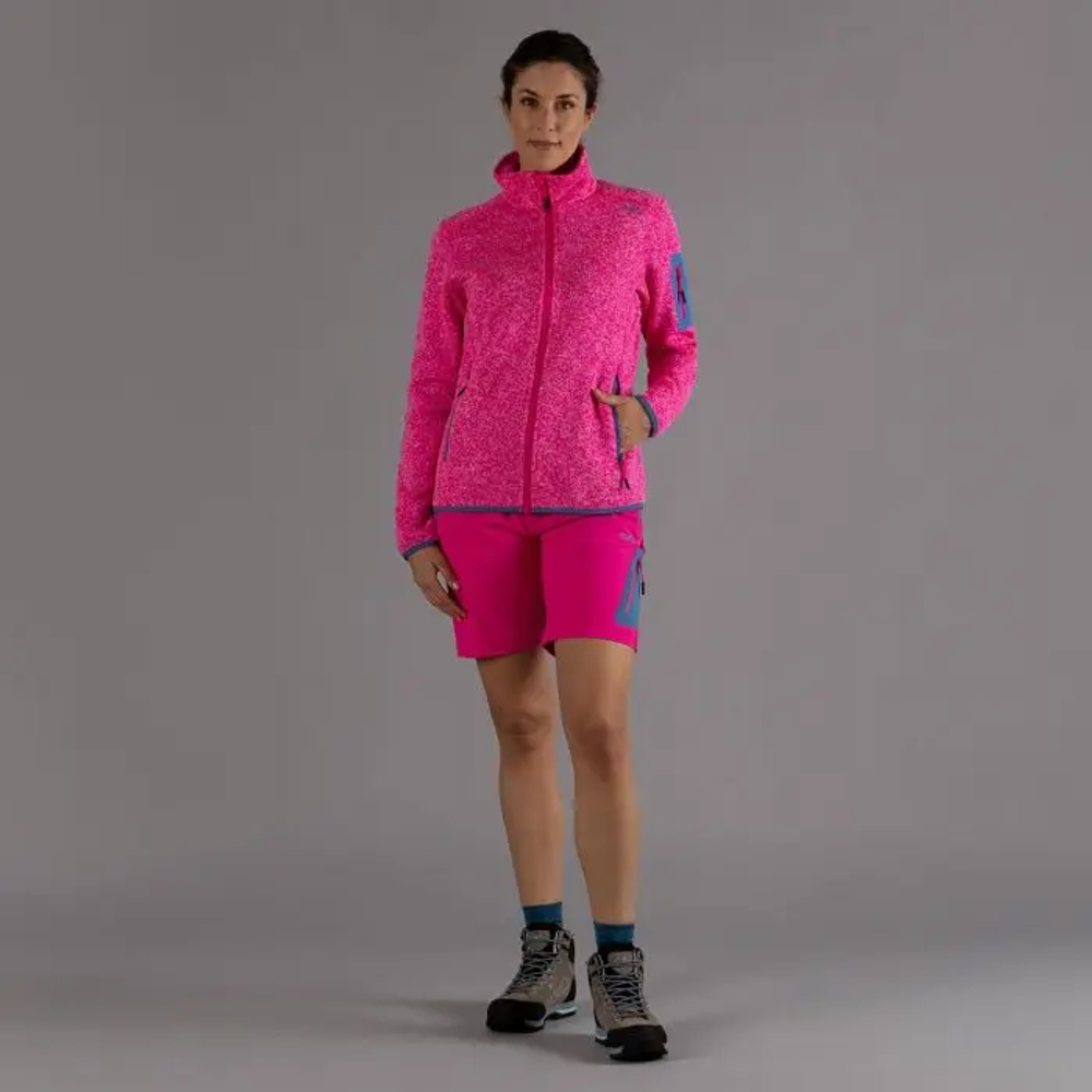 Толстовка флисовая CMP Women's Fleece Knit Tech 3H14746 Jacket, артикул 3H14746, цвет ORCHIDEA-LOTUS (09CR)