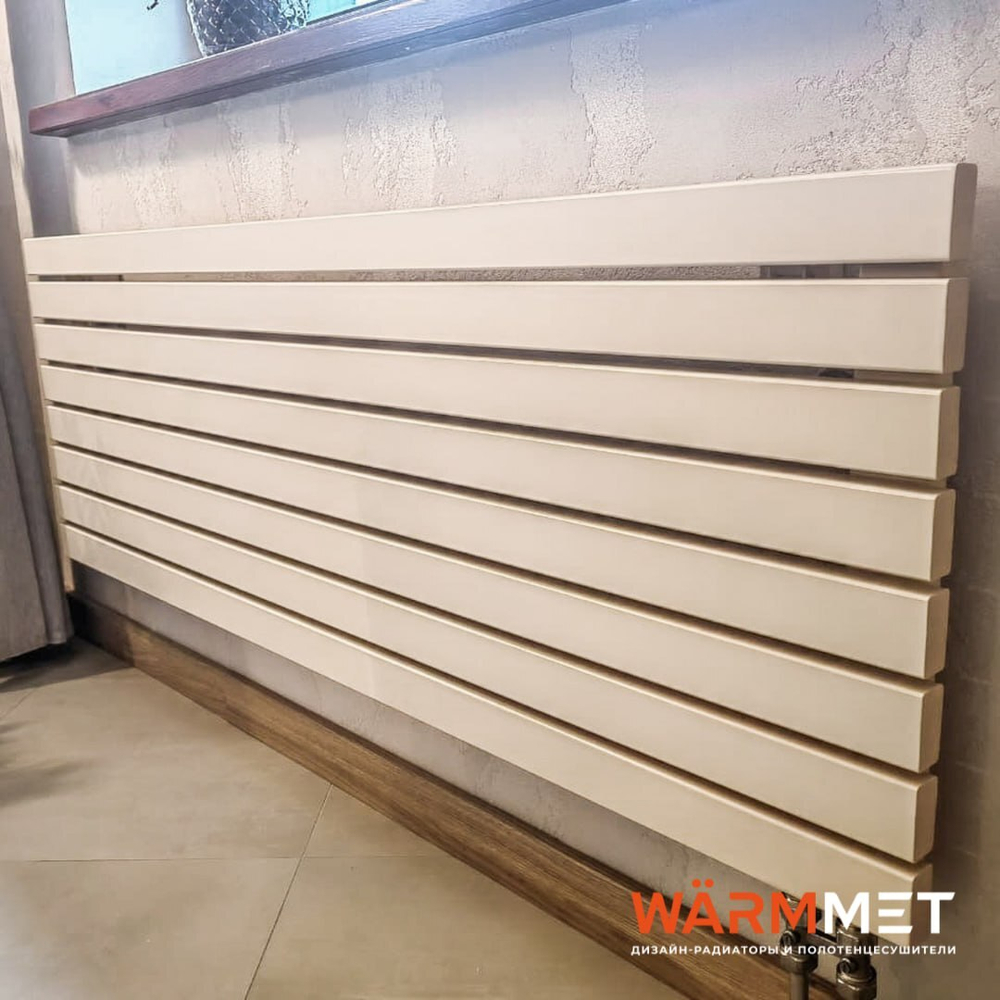 Радиатор WARMMET водяной настенный горизонтальный Flat 60 Н (W) БЕЖЕВЫЙ RAL1015