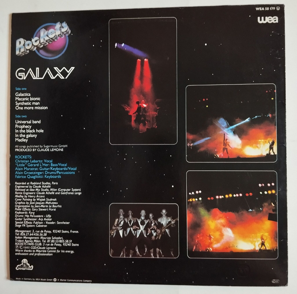 Винтажная виниловая пластинка LP Rockets Galaxy (Germany 1980)