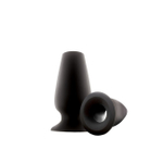 Анальная силиконовая пробка с отверстием Renegade Peek-A-Boo Plug (Цвет: черный)