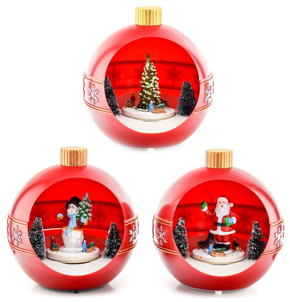 Сувенир НГ Ёлочная игрушка, свет, звук, движ, 16,5*18,5 кор