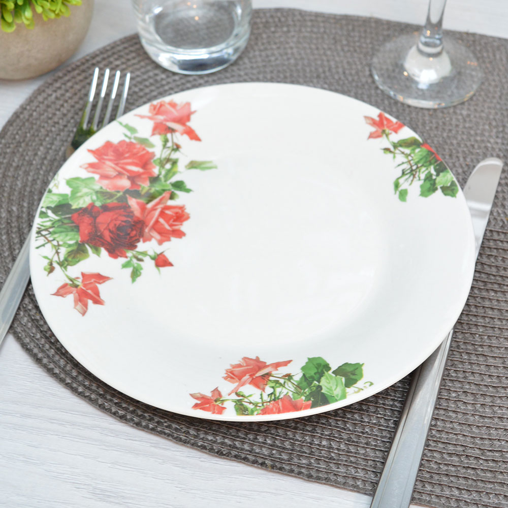 Тарелка плоская 20см Садовница, фарфор, Jewel