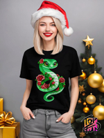 Футболка Зеленая милая змейка