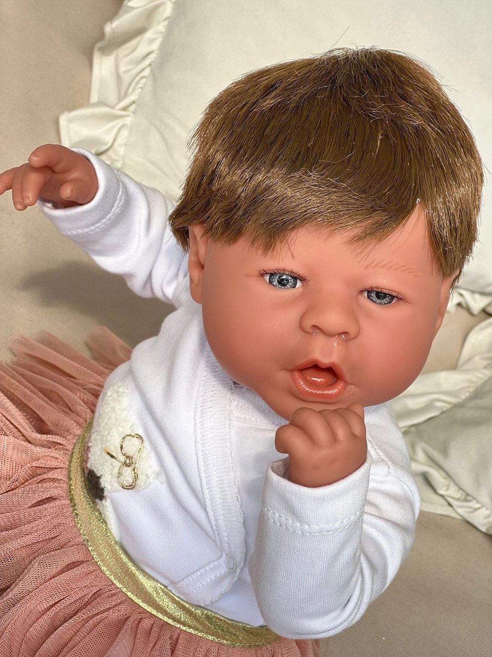 Кукла Реборн Marina and Pau 45cм Martina мягконабивная (M3131)