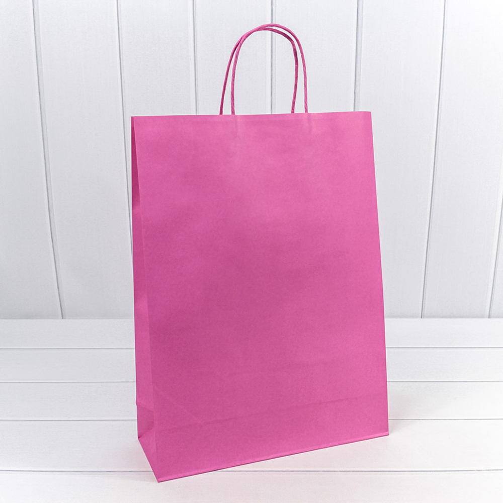 Пакет подарочный 31х42х11.5см (Лиловый, Крафт)