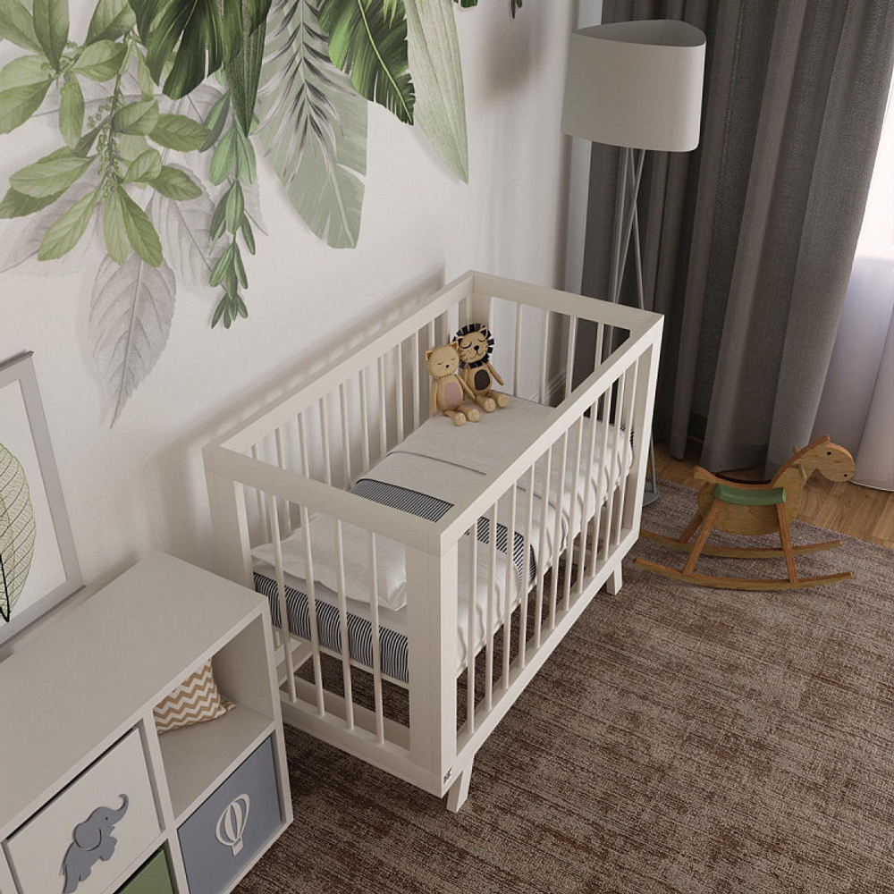 Кроватка детская Lillaland Lilla Aria белый