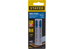 Полотна по металлу STAYER (2 шт; 50х1.4 мм; Bi-Metall; Т-хвост.; Т118АF) для электролобзика 15994-1.4_z02