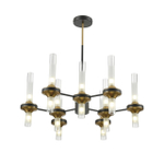 8112/18 NEOCLASSI LN25 26 черный/бронза/прозрачный, металл/стекло Люстра потолочная G9 18*30W 220V TAMARESA