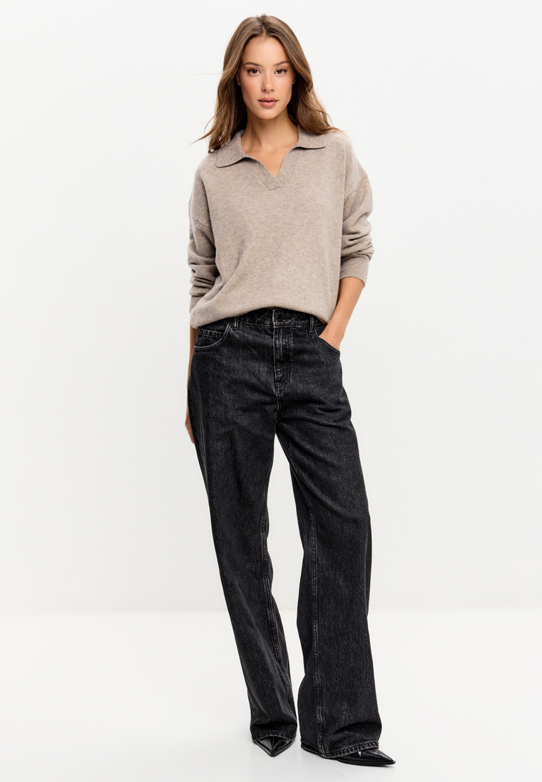 Джемпер с воротником поло