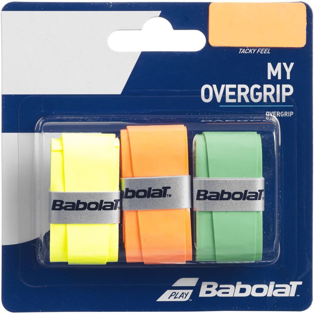 Теннисные намотки Babolat My Overgrip 3P - orange/green/yellow