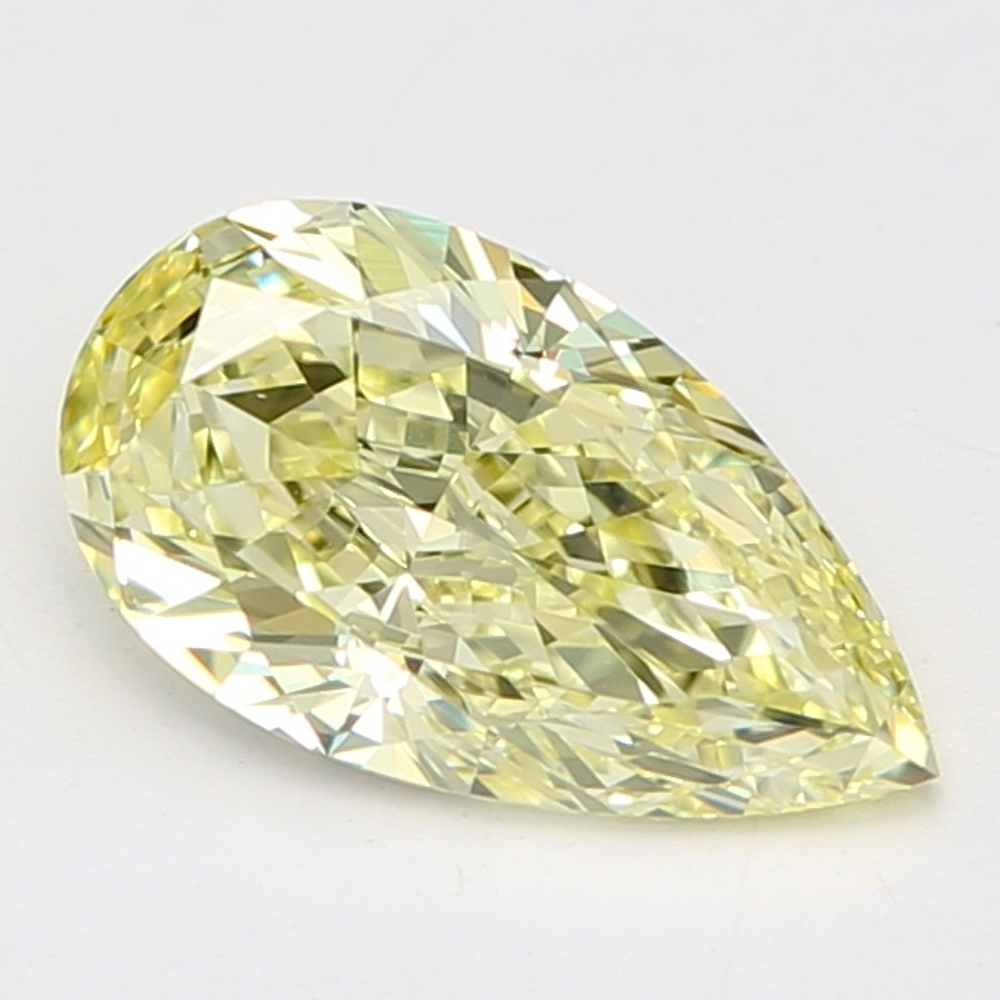 Бриллиант Fancy Light Yellow VS2 Груша 0,57 карат 7,73 х 4,35 мм