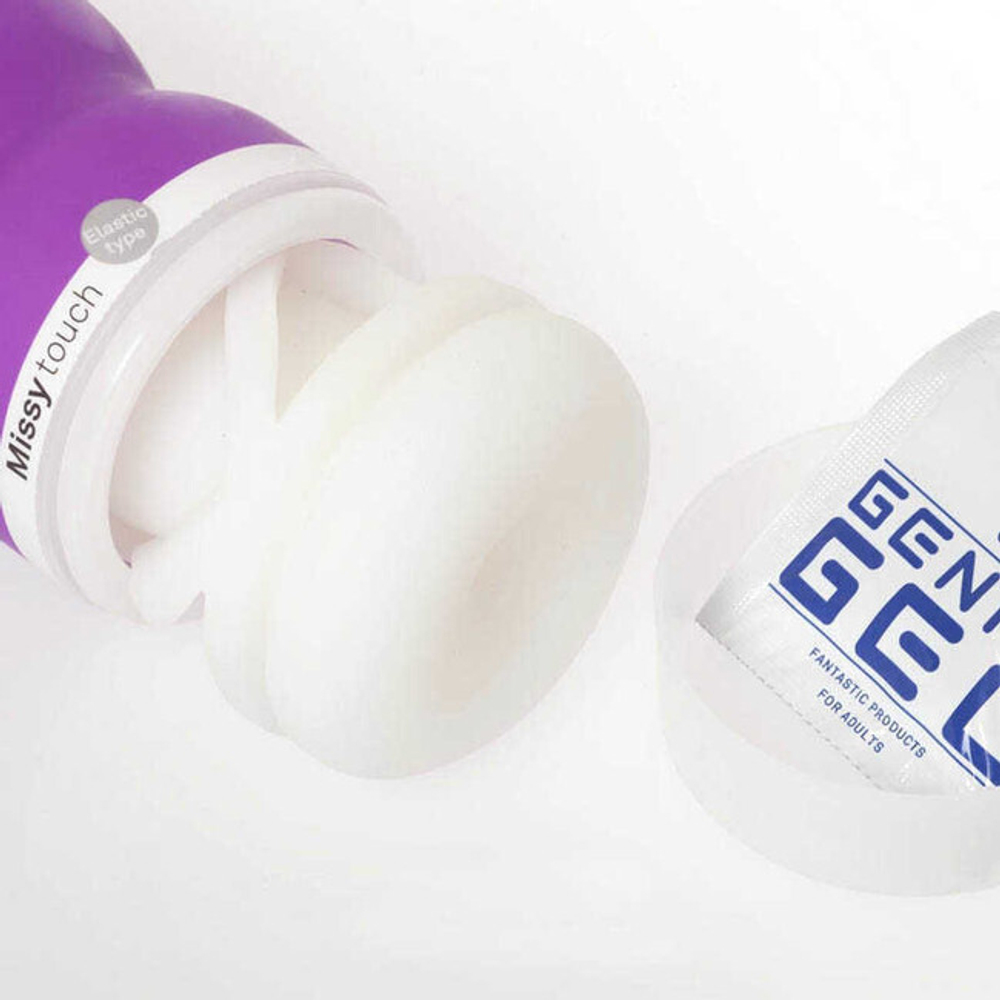 Мастурбатор из силиконового геля Genmu Missy, фиолетовый (Цвет: Фиолетовый, Вкладка белая)