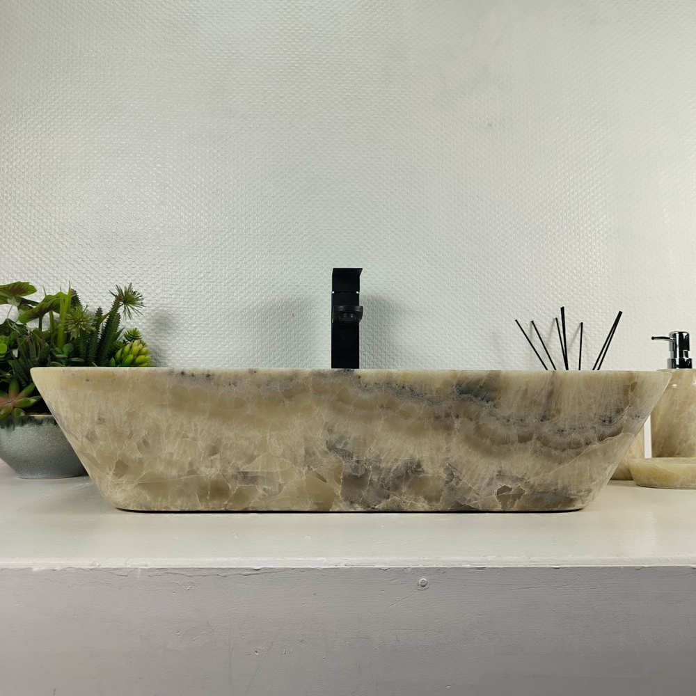Раковина из оникса Rectangle Big Grey EO-64613 60*40*13 0203