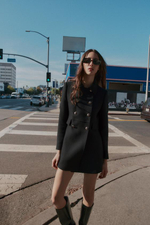 Шерстяное короткое пальто с перекрещивающимся воротником - ZARA