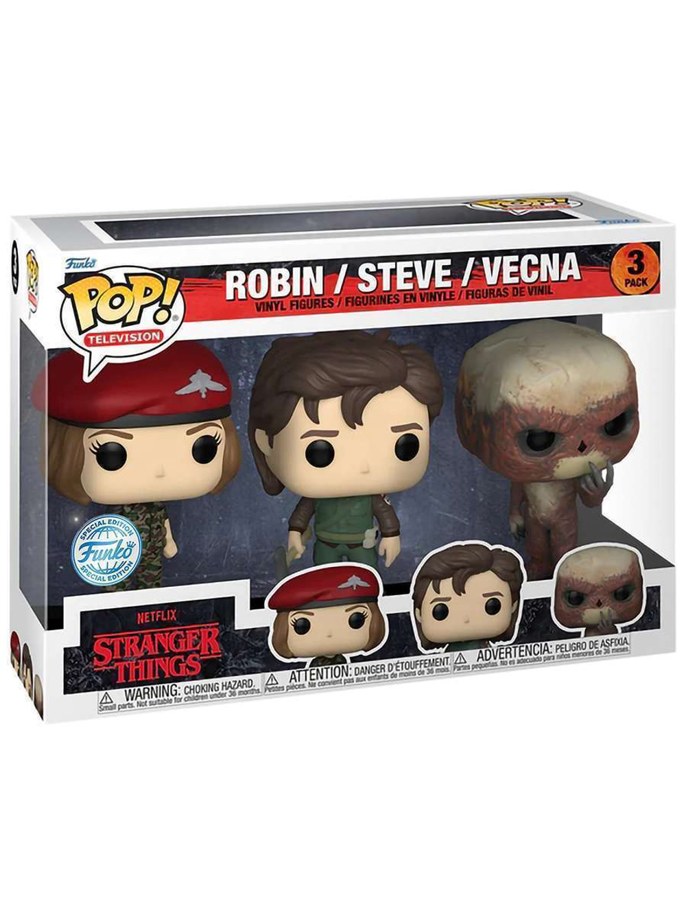 Фигурка Funko POP! TV Stranger Things S4 Hunter Robin/Steve/Vecna 3PK (Exc) 66909