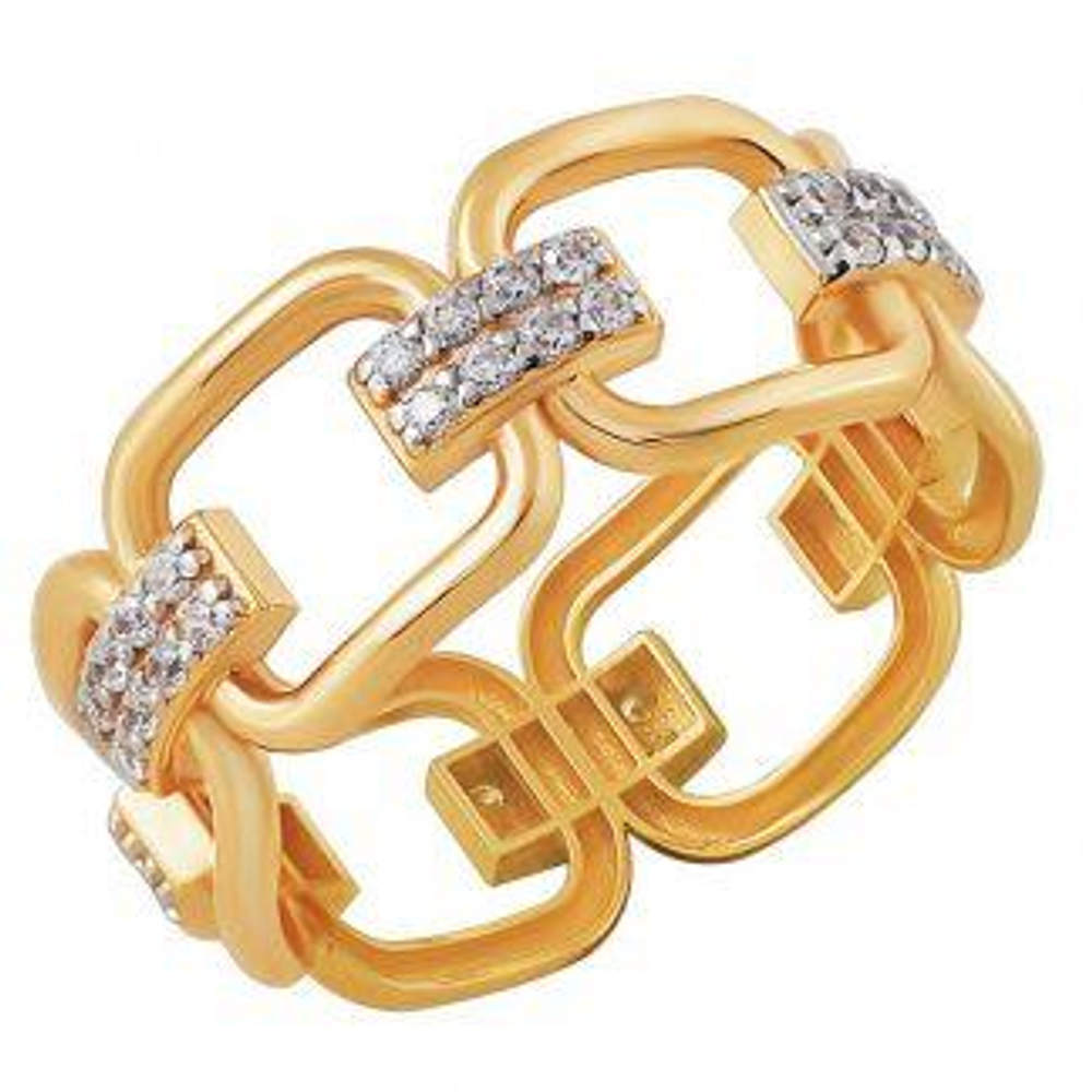 Кольцо из золота с фианитами