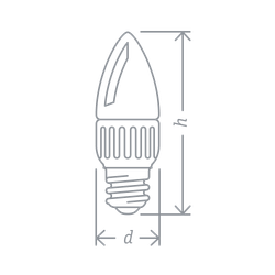 Лампа Navigator 94 493 NLL-C37-7-230-2.7K-E27-FR