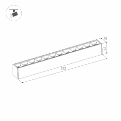 Светильник MAG-LASER-45-L320-12W Warm3000 (BK, 15 deg, 24V, DALI) (Arlight, IP20 Металл, 5 лет) 046528