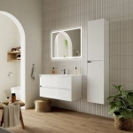 Тумба с раковиной Sancos Cento CN90W белый глянец