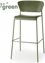 Стул пластиковый барный Scab Design Lisa Technopolymer Go Green, оливковый