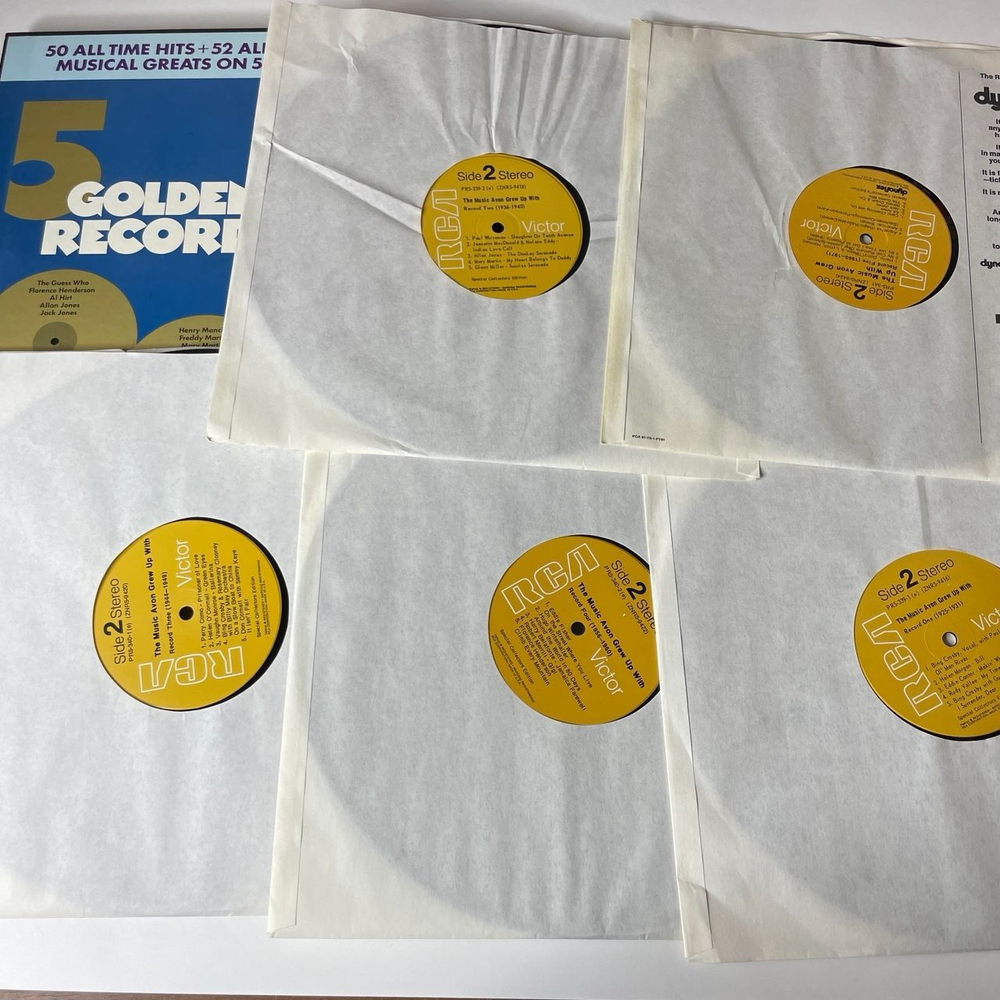 Винтажная виниловая пластинка LP Сборник 5 Golden Records (USA 1970) (Perry Como, Henry Mancini, Cole Porter) Золотые Хиты 20-60ых