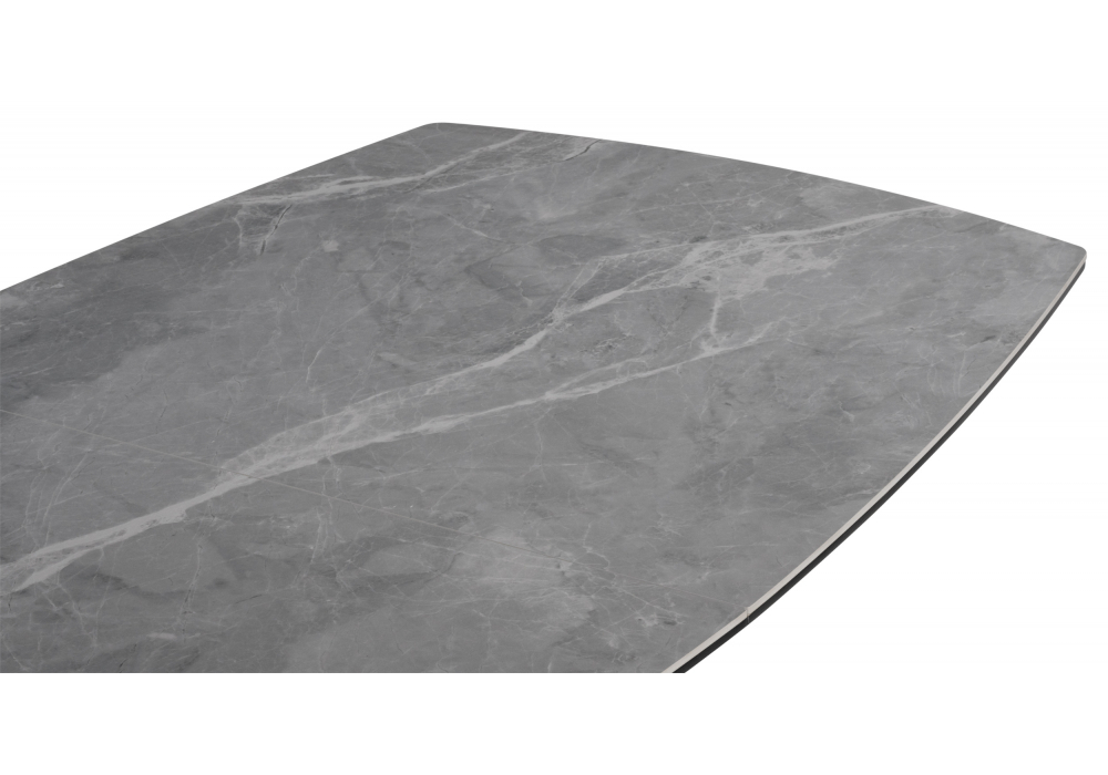 Керамический стол Woodville Фестер 140(180)х80 larka grey, черный