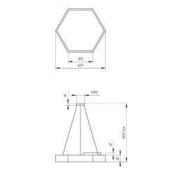 Светильник LED ЭРА Geometria SPO-121-W-40K-038 Hexagon 38Вт 4000К 4000Лм IP40 600*600*80 белый подвесной