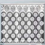 Занавеска "ФМ. МАКИ" модель 429 рис. 2-11-05, на шторной ленте, цвет белый, Россия.