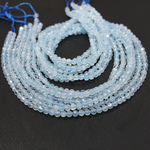 Аквамарин АА юв. огранка бусины 4мм 3мм