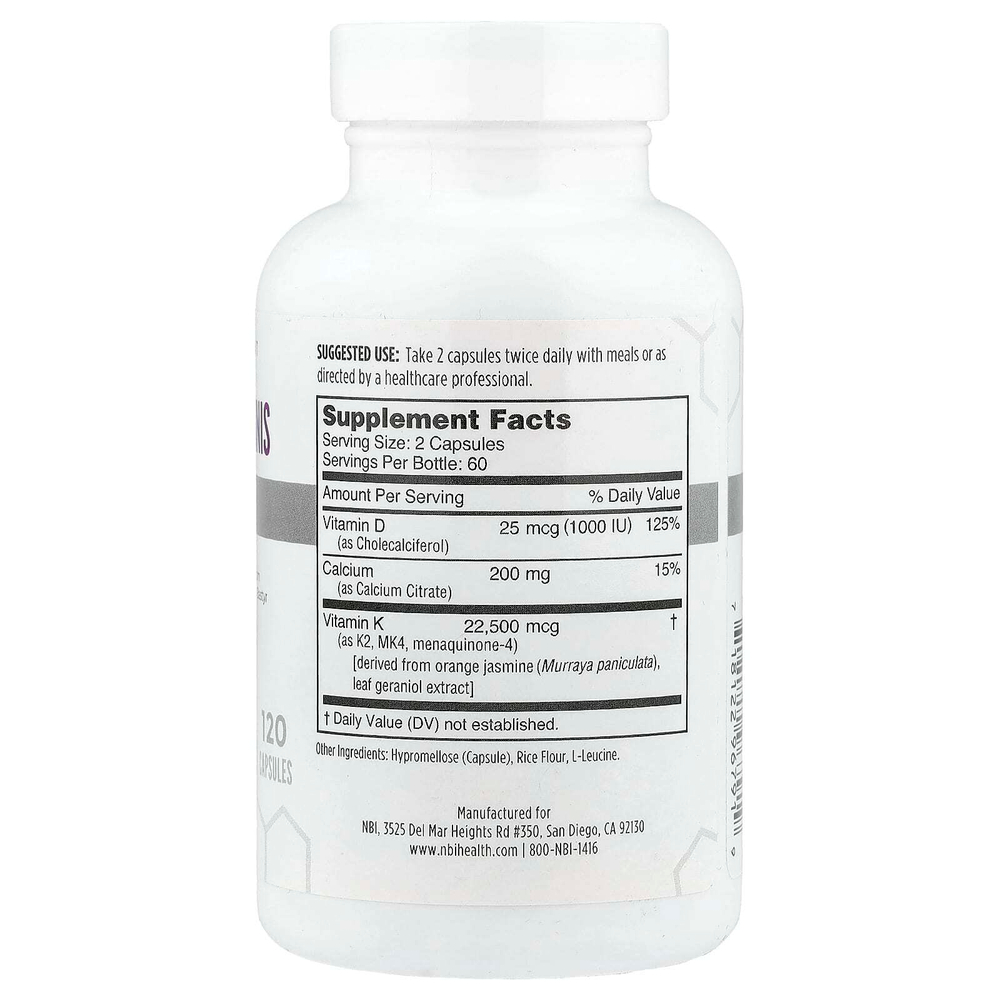 NBI, Osteo-K® Минис, 120 капсул