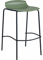 Табурет пластиковый барный Papatya X-Treme BSS Pro, черный, зеленый