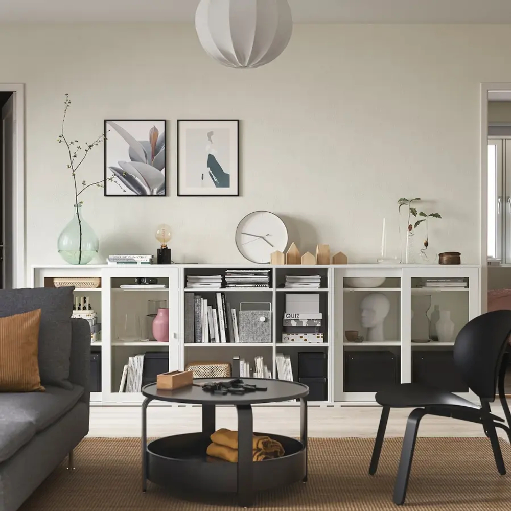 Книжный шкаф - VIHALS IKEA/ ВИХАЛС ИКЕА,   285х90 см, белый