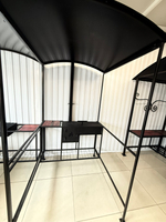 Мангальная зона простая 5 мм с печью под казан