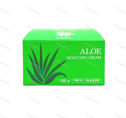 Увлажняющий крем с экстрактом алоэ, ALOE MOISTURE CREAM, EKEL, 100 мл.