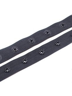 Кнопки на тесьме, черный 170