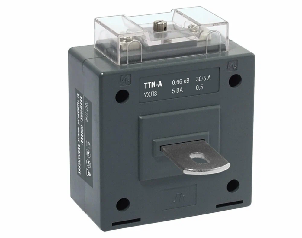 Трансформатор тока ТТИ-А 500/5А с шиной 5ВА класс точности 0.5 ITT10-2-05-0500 IEK