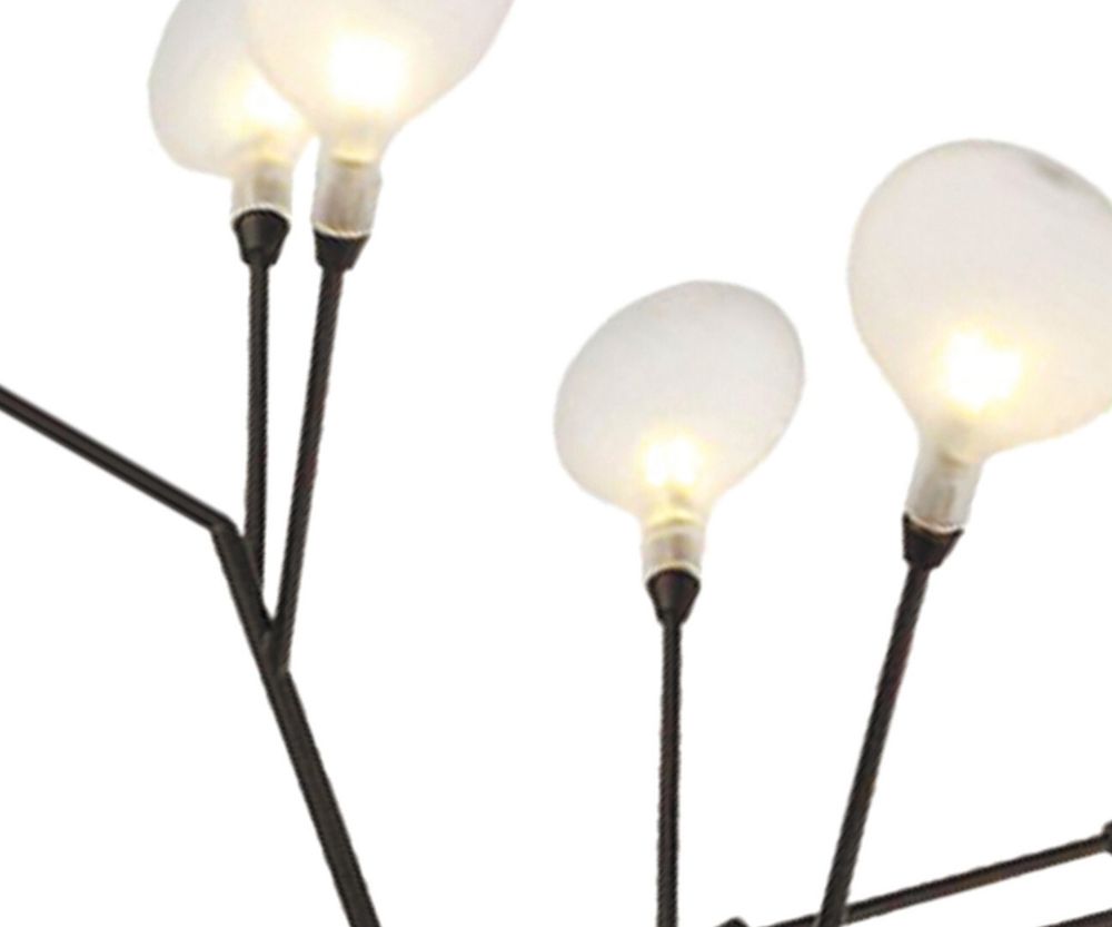 Настенный светильник Ветта черный (прозрачные плафоны) d42 h38 G4 9*2W (Led лампы в комплекте, 4000K)