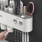 Дозатор для зубной пасты и держатель для щеток настенный