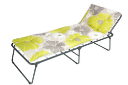 Кровать раскладная Надин мягкая (крошка) арт.С648/92г (цвет ткани серый рис.цветы гофрокартон (1 шт. в уп.)