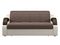Диван Мадрид 1,2 - Велютто/Velutto  23 шоколад/беж кожзам/ коричневая накладка
