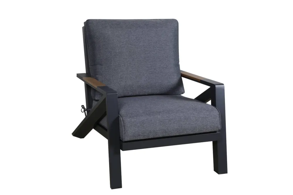 "Лотос" лаунж-зона 5-местная из алюминия, цвет темно-серый