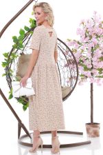 Платье длинное в цветочек с оборкой DStrend (Акция)