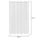 Шторка для ванной ПОЛИЭСТЕР, 180х200 см, кольца в комплекте,белый бриллиант, PRIMILA, 700093
