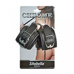 Наручники кожаные с круглым карабином Sitabella Chrome collection