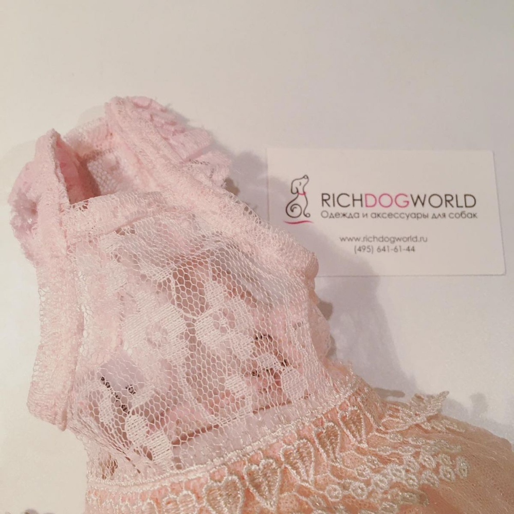 5204 BH Платье-пачка с жемчужинками на юбке "Lace Pearl Tutu PINK"