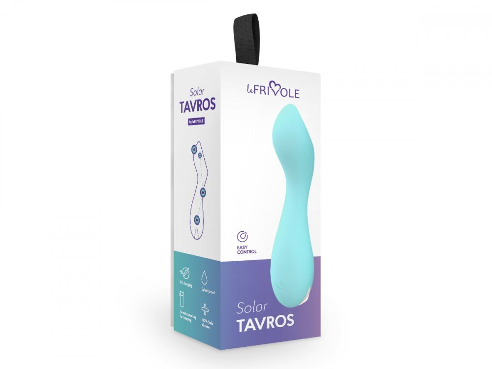 Минивибратор перезаряжаемый Tavros Solar голубой 11,7 см
