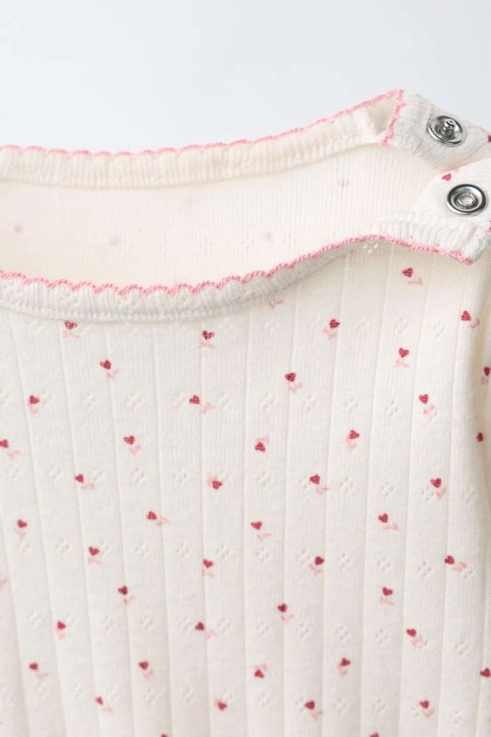 ZARA КОМПЛЕКТ ИЗ КАРДИГАНА, БОДИ И ЛЕГИНСОВ С ПРИНТОМ «СЕРДЦА», ПАСТЕЛЬНО-РОЗОВЫЙ