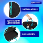Папка на молнии с ручками BRAUBERG А4 1 отделение полиэстер 80 мм "Play sleep repeat" (2 штуки в упаковке)