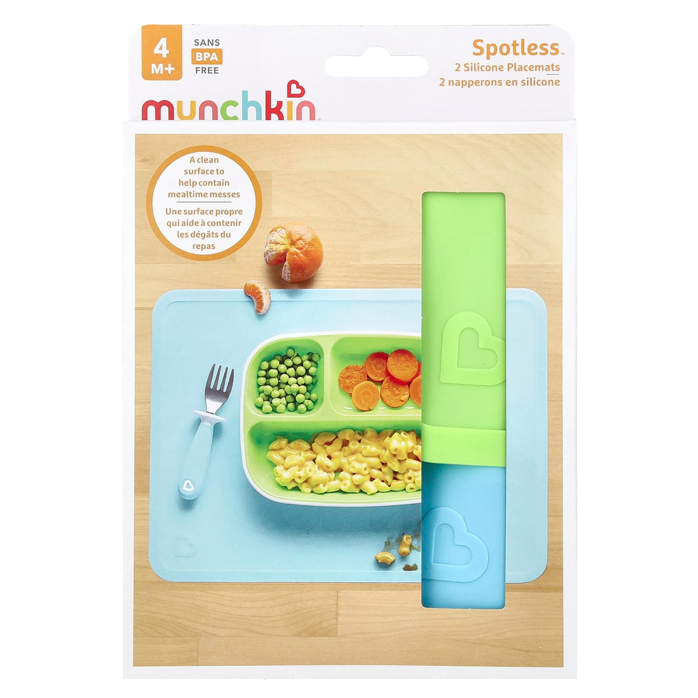 Munchkin, Spotless ™, салфетки Silione, от 4 месяцев, 2 шт.