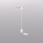 TR2124-WH Подвод питания для подвесного монтажа трека SMART BASE, АС 220-240V, IP20, 5м, белый, алюминий